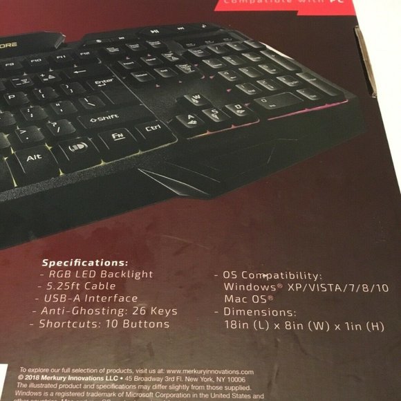 Infiltrate EvoCORE Metal LED Rainbow Backlit PC & Gaming Keyboard Sealed New - Picture 6 of 12